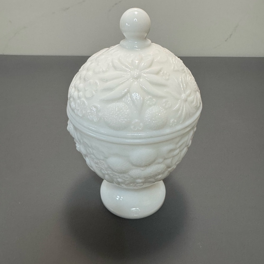White Textured Ceramic Lidded Jar